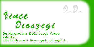 vince dioszegi business card